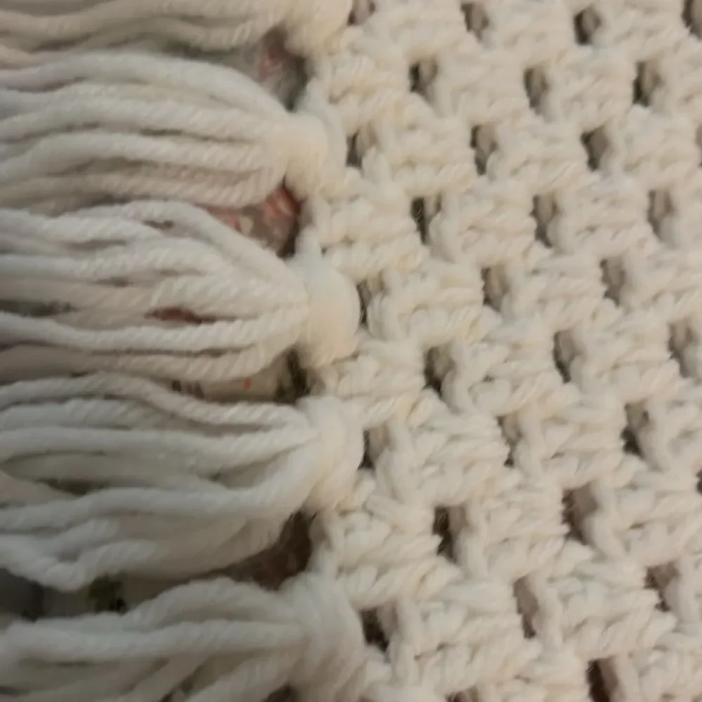 Hand crocheted throw